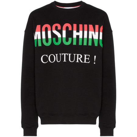 MOSCHINO Logo Plaque T-Shirt, Black