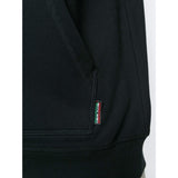 MOSCHINO Front Zip Printed Hoodie, Black-OZNICO