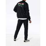 MOSCHINO Italian Flag Logo Track Jacket, Black-OZNICO