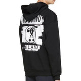 MOSCHINO Logo Hooded Sweatshirt, Black-OZNICO