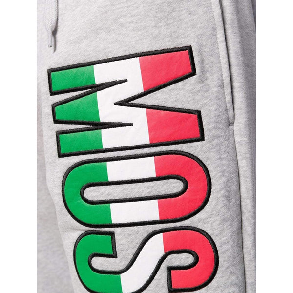 MOSCHINO Logo Print Sweatpants, Grey-OZNICO