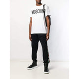 MOSCHINO Logo Stripe Sweatpants, Black-OZNICO