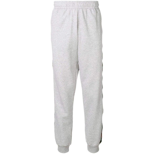 MOSCHINO Logo Stripe Sweatpants, Grey-OZNICO