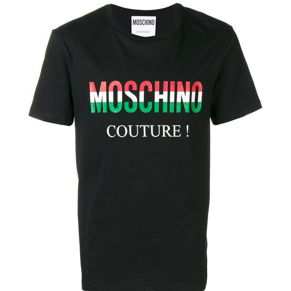 MOSCHINO Printed Logo T-Shirt, Black-OZNICO
