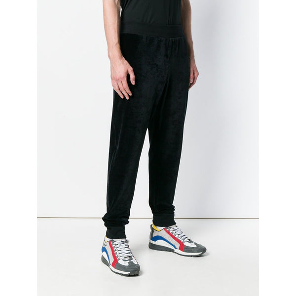 MOSCHINO Slouched Track Pants, Black-OZNICO