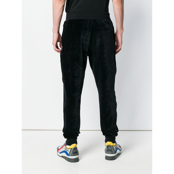 MOSCHINO Slouched Track Pants, Black-OZNICO