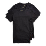 POLO RALPH LAUREN 3 PACK SLIM FIT CREWNECK T-SHIRTS, BLACK