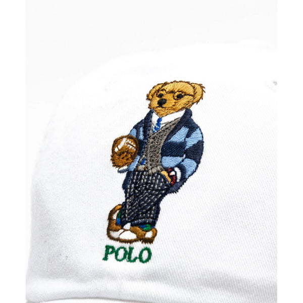 POLO RALPH LAUREN Polo Bear Cotton Chino Cap, White