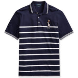 POLO RALPH LAUREN Classic-Fit Captain Bear Polo Shirt, Cruise Navy-OZNICO