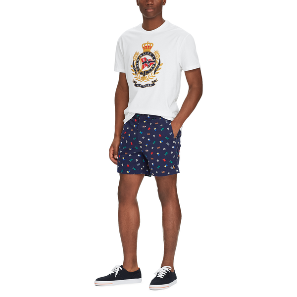 POLO RALPH LAUREN Classic Fit Cotton Graphic Tee, White-OZNICO