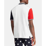 POLO RALPH LAUREN Classic-Fit Mesh Polo Americana Shirt, White Multi-OZNICO