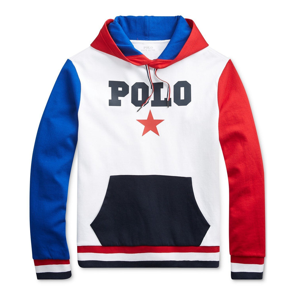 POLO RALPH LAUREN Color Block Americana Hoodie, White Multi – OZNICO