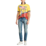 POLO RALPH LAUREN Custom Slim Fit Mesh Polo, Canary Yellow/ Multi-OZNICO