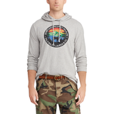 POLO RALPH LAUREN Great Outdoors Jersey Hooded T-Shirt, Salt and Pepper Heather-OZNICO