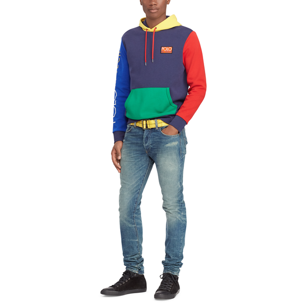 POLO RALPH LAUREN Hi Tech Color-Blocked Hoodie, Navy Multi-OZNICO