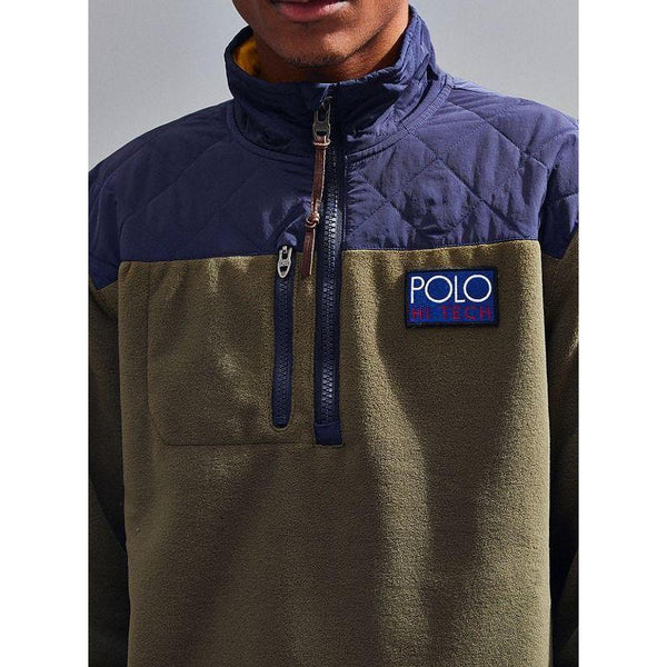 POLO RALPH LAUREN Hi Tech Pullover, Olive Green-OZNICO