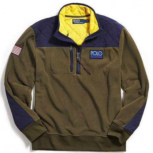 POLO RALPH LAUREN Hi Tech Pullover, Olive Green-OZNICO