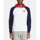 POLO RALPH LAUREN Hooded Rugby Chariots Shirt, White-OZNICO