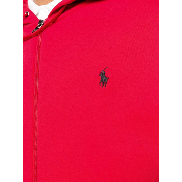 POLO RALPH LAUREN Logo Embroidered Hoodie, Red-OZNICO