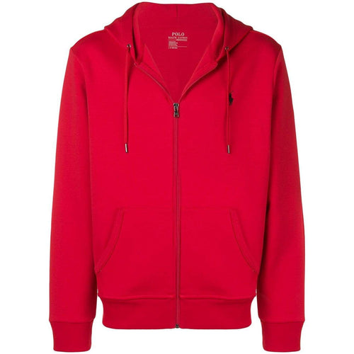 POLO RALPH LAUREN Logo Embroidered Hoodie, Red-OZNICO