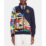 POLO RALPH LAUREN Nautical Flag Double-Knit Track Jacket, RLYC Burgee Flag-OZNICO