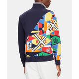 POLO RALPH LAUREN Nautical Flag Double-Knit Track Jacket, RLYC Burgee Flag-OZNICO