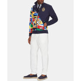 POLO RALPH LAUREN Nautical Flag Double-Knit Track Jacket, RLYC Burgee Flag-OZNICO