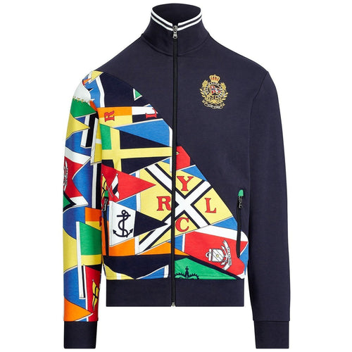 POLO RALPH LAUREN Nautical Flag Double-Knit Track Jacket, RLYC Burgee Flag-OZNICO