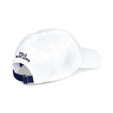 POLO RALPH LAUREN Polo Shield Twill Chariots Cap, White-OZNICO