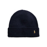 POLO RALPH LAUREN Signature Merino Cuff Hat, Navy-OZNICO