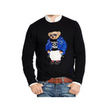 POLO RALPH LAUREN Wool Blend Bear Sweater, Black-OZNICO