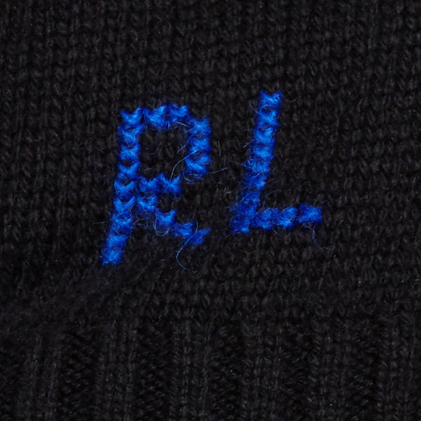 POLO RALPH LAUREN Wool Blend Bear Sweater, Black-OZNICO