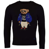 POLO RALPH LAUREN Wool Blend Bear Sweater, Black-OZNICO