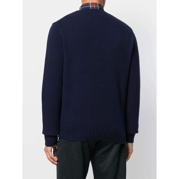 POLO RALPH LAUREN Wool Blend Bear Sweater, Navy-OZNICO