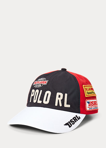 POLO RALPH LAUREN RACING LONG BILL CAP , MULTI