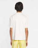 LANVIN CLASSIC CURB EMBROIDERED T-SHIRT, MILK