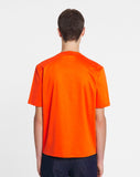 LANVIN CLASSIC CURB EMBRIODERED T-SHIRT, BRIGHT ORANGE