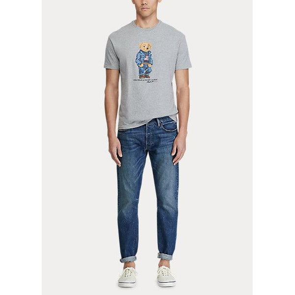 POLO RALPH LAUREN Classic Fit Denim Bear T-Shirt, Heather Grey