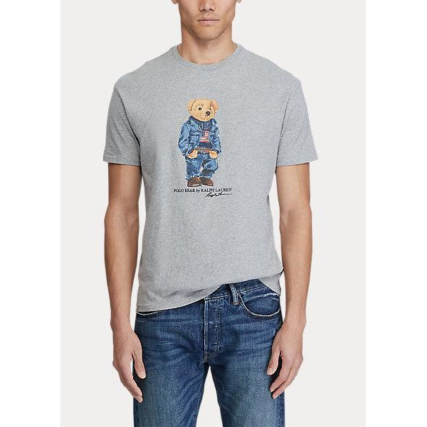 POLO RALPH LAUREN Classic Fit Denim Bear T-Shirt, Heather Grey