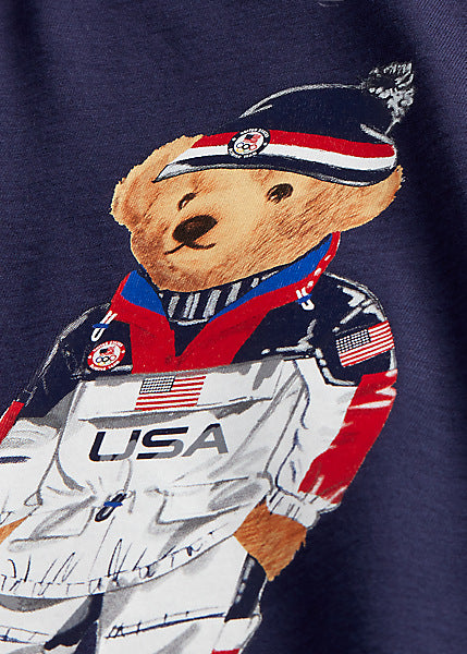 Polo Ralph Lauren ECOFAST Pure Team USA Polo Bear T-Shirt, Navy