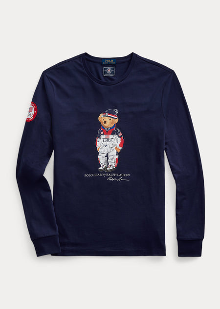 Polo Ralph Lauren Wool Graphic Full-Zip Sweater, Navy Multi