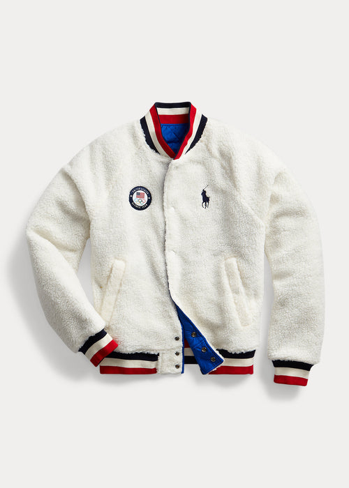 Polo Ralph Lauren Team USA Reversible Jacket, Cream/Royal