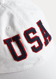 POLO RALPH LAUREN Team USA Cotton Chino Ball Cap, White