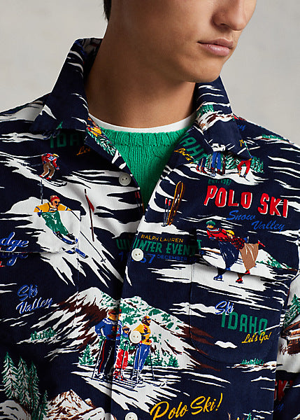 Polo Ralph Lauren Classic Fit Ski-Print Corduroy Shirt, Polo Snow Traverse