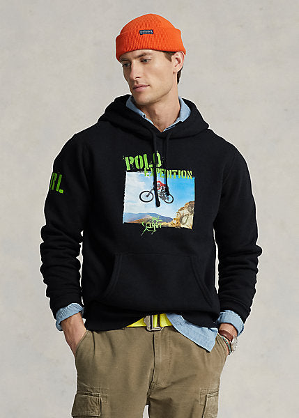 Polo Ralph Lauren Fleece Graphic Hoodie, Black