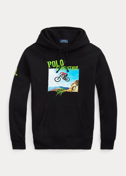 POLO RALPH LAUREN Downhill Skier Double-Knit Sweatshirt, Navy/ Green