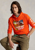 Polo Ralph Lauren Jersey Graphic Hooded T-Shirt, Active Orange