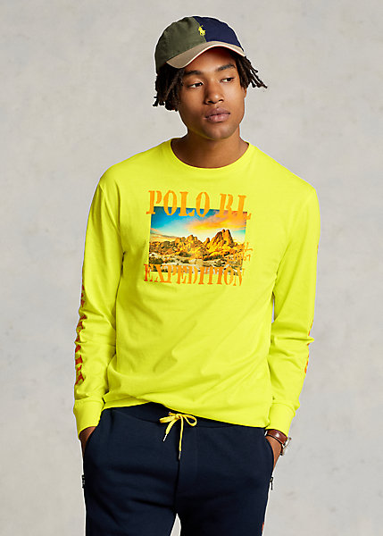 Polo Ralph Lauren Classic Fit Jersey Graphic T-Shirt, Laser Yellow