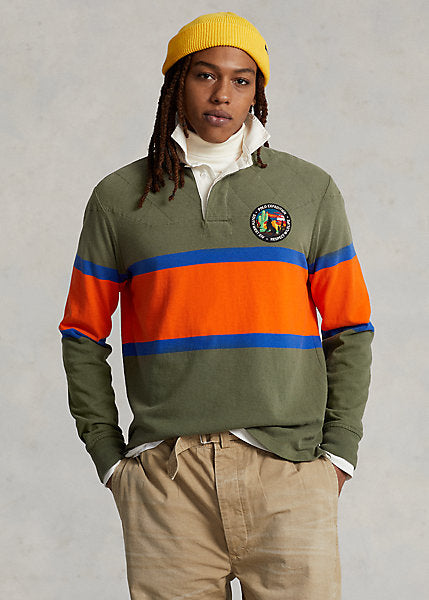 Polo Ralph Lauren Classic Fit Striped Jersey Rugby Shirt, Multi