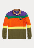 Polo Ralph Lauren Classic Fit Striped Jersey Rugby Shirt, Purple Rage Multi